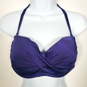 Victoria Secret Navy Blue Swim Bikini Top Size 36D